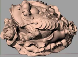 Animal Sculpture Model Toad A059 3D model