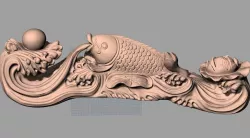 Animal Sculpture Model Wishful Fish A083 3D model