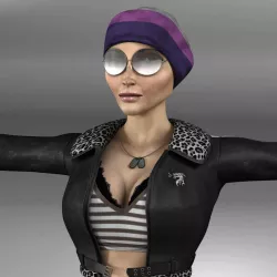Aviator woman 3D model