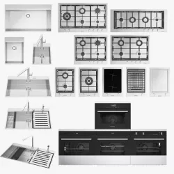 Barazza appliances 3D model Low-poly  3D model