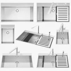 Barazza sinks Low-poly  3D model