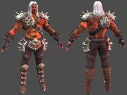 Barbarian 2 Low-poly  3D model