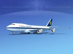 Boeing 747-100 British Caledonian 3D model