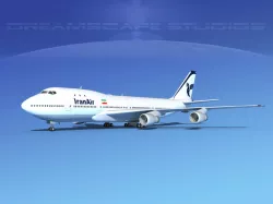 Boeing 747-100 Iran Air 3D model