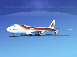 Boeing 747-100 Jumbo Jet Iberia 3D model