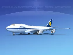 Boeing 747-100 Lufthansa 3D model