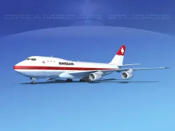 Boeing 747-100 Swissair 3D model