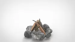 CampFire Low-poly  3D model