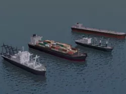Cargo Ship Collection 3D model