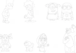 Cartoon characters 2D