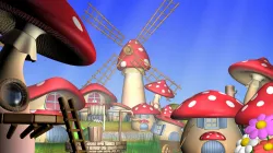 Cartoon Mushroom Village Low-poly  3D model