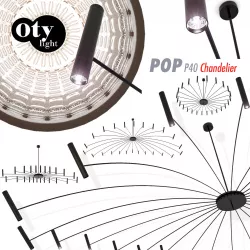 Chandeliers Oty light POP 40 Chandelier 3D model