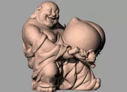 China Sculpture Model Happiness Buddha Maitreya 024 3D model