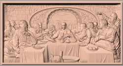 Christian Jesus The Last Supper 3D Relief Models 3D model