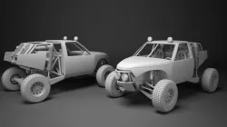 Custom Buggy Low-poly  3D model