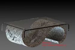 Design interior table. Material granite and surface of glass (SOLIDWORKS +RENDER)