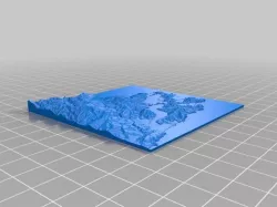 Elevation model of Dunedin, New Zealand.