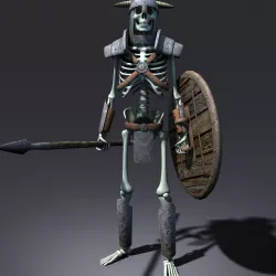 Fantasy Skeleton Low-poly  3D model