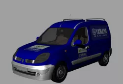 furgone yamaha racing 2014 Low-poly  3D model