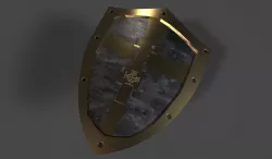 Golden Shield Low-poly  3D model