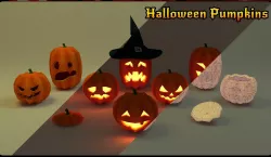 Halloween pumpkins pack Low-poly  3D model