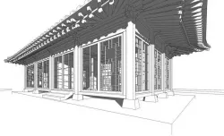 Hanok  Korean house Low-poly  3D model