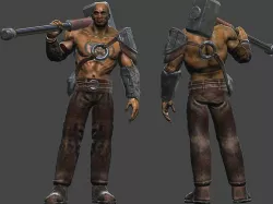 Hero Warrior Low-poly  3D model