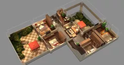 Isometric house 3D model