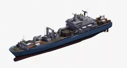 Large Container Ship 3D model