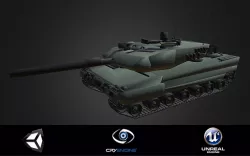 Leopard 2 A6 Modern German Main Battle Tank Low-poly  3D model