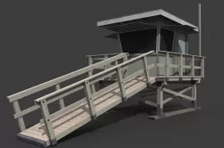 Lifeguard Tower Low-poly  3D model