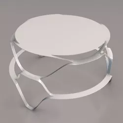 Meld Cocktail Table White 3D model