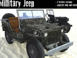 Military Jeep Low-poly  3D model