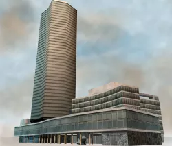Millbank tower Low-poly  3D model
