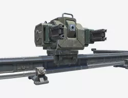 Monorail Turret Low-poly  3D model