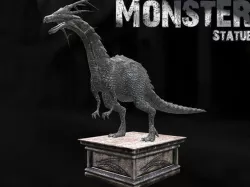 Monster Statue Low-poly  3D model