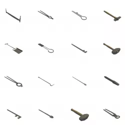 Multiple blacksmith tools Low-poly  3D model