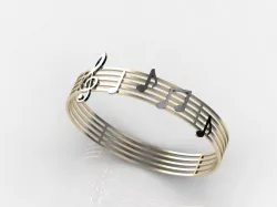 Music Notes Bracelet 3D model