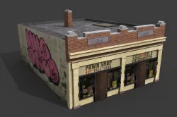 Pawn Shop Low-poly  3D model