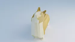 Pembroke Welsh Corgi Low-poly  3D model