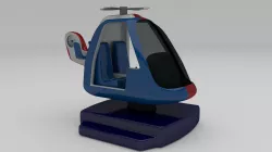 Police Chopper Kiddie Ride Low-poly  3D model