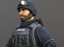 Policeman Low-poly  3D model