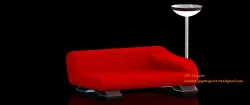 Red cloth chair Designed in solidworks.