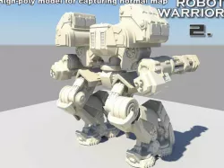 Robot Warrior 2 Low-poly  3D model