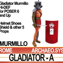 Roman Gladiator Murmillo Props Poser Daz 3D model