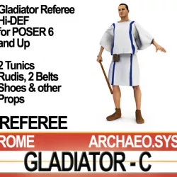 Roman Gladiator Referee Props Poser Daz 3D model