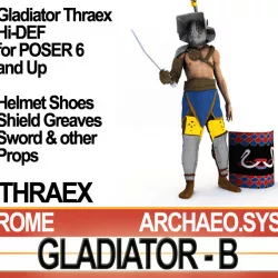 Roman Gladiator Thraex Props Poser Daz 3D model