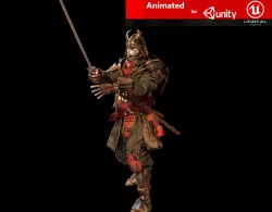 Samurai Low-poly  3D model