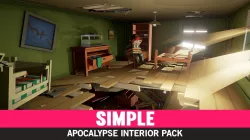 Simple Apocalypse Interiors - Cartoon Assets Low-poly  3D model