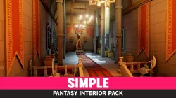 Simple Fantasy Interiors - Cartoon Assets Low-poly  3D model